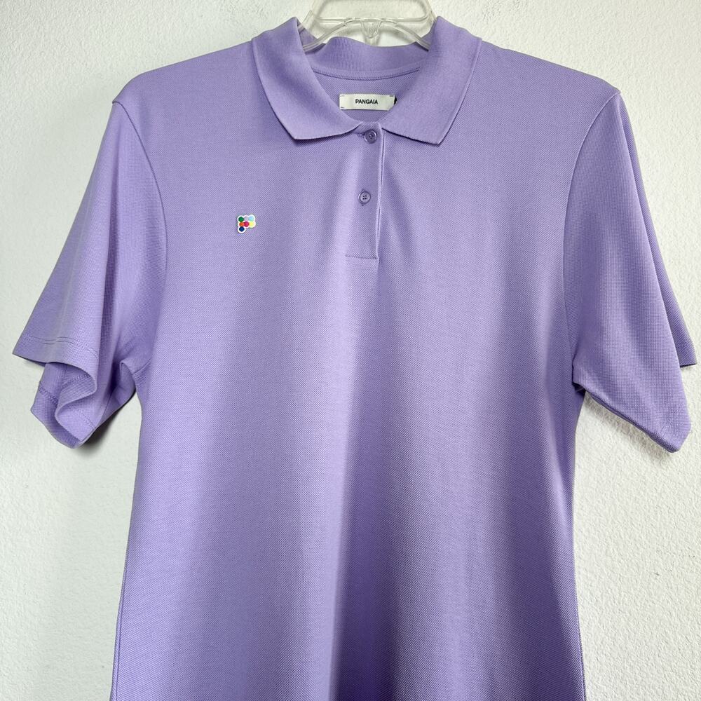 PANGAIA Organic Cotton Polo Dress Lavender A Line Large NWT Sustainable - Picture 4 of 9